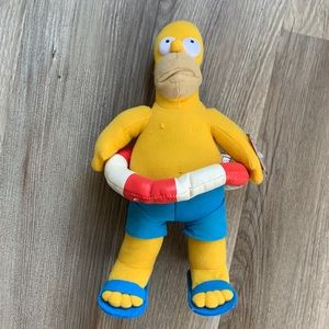 Homer Simpson Bathing Suit Swim Tube Flip Flops Plush Doll Simpsons Nanco 2006
